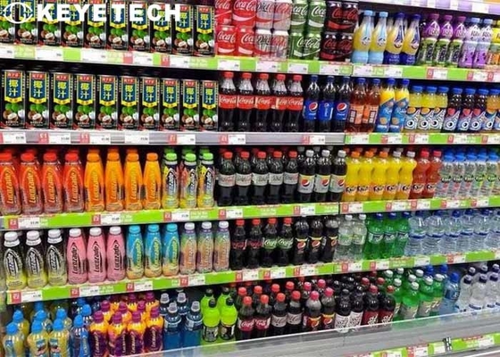 Sistema de testes em linha do produto para o nível de líquido da bebida