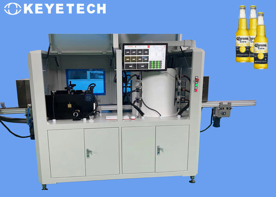 Máquina da inspeção da etiqueta da garrafa de cerveja de KEYE Vision System Inspection Equipment