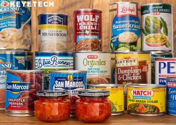 O alimento enlata a máquina da inspeção da qualidade com estrutura hardware-software