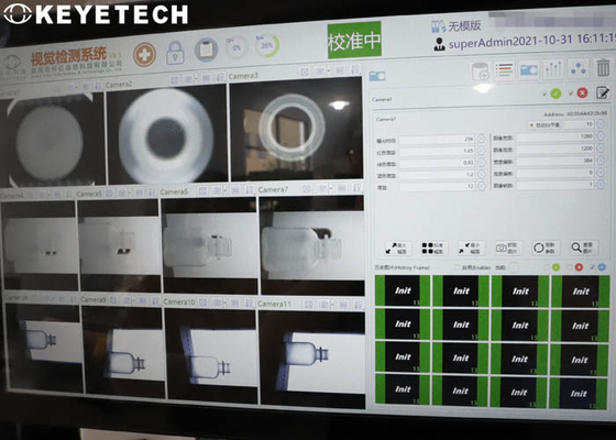 equipamento de sistema de inspeção visual da garrafa de 60mm-90mm Pharma com câmeras da imagem