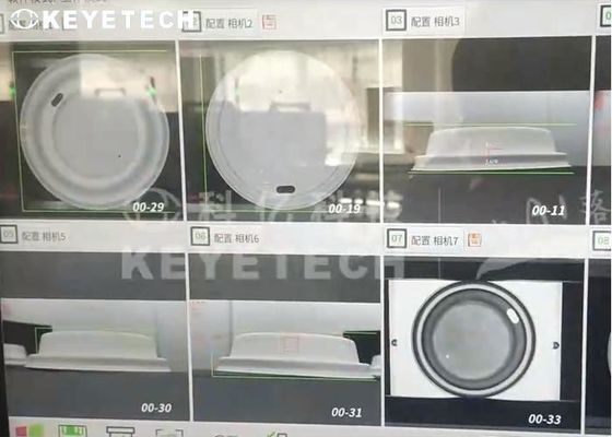 Máquina de inspeção de visão de tampas de papel de moldagem de celulose com algoritmo de aprendizagem profunda de IA