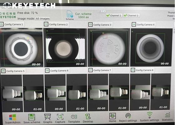 Tecnologia KEYE AI Máquina de inspecção da visão de frasco de gotejamento oftalmico