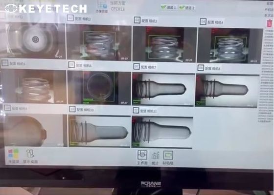 Máquina automática do sistema de visão AOI para inspecção e triagem de pré-formas de PET