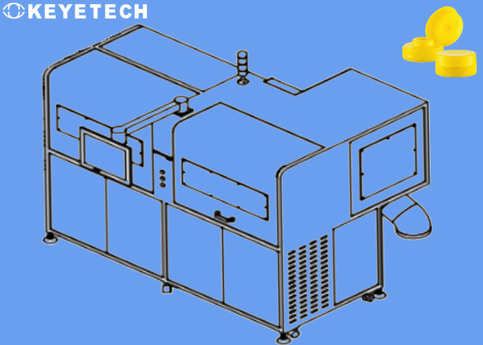 Máquina de inspecção visual de tampão de plástico de PP rejeita defeitos de flash de manchas pretas