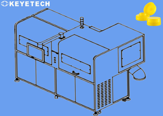 Máquina de inspecção visual de tampão de plástico de PP rejeita defeitos de flash de manchas pretas